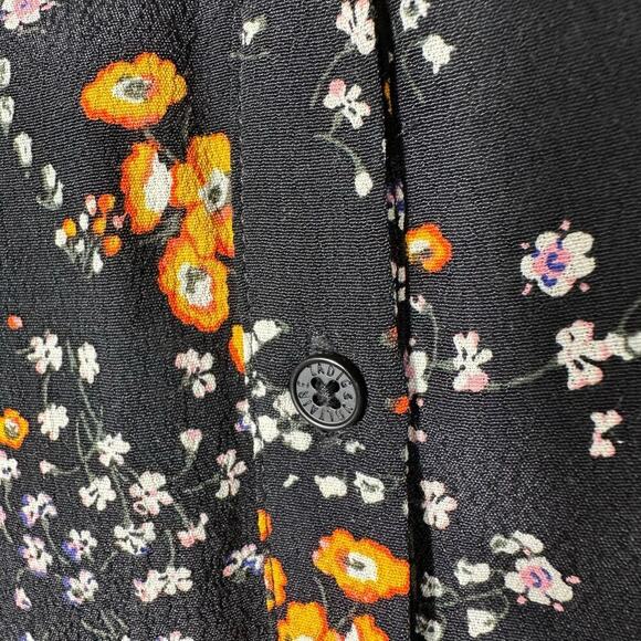 Zadig & Voltaire Blouse Taos Spark Flower Floral Button Up Long Sleeve Shirt XS - Picture 6 of 9